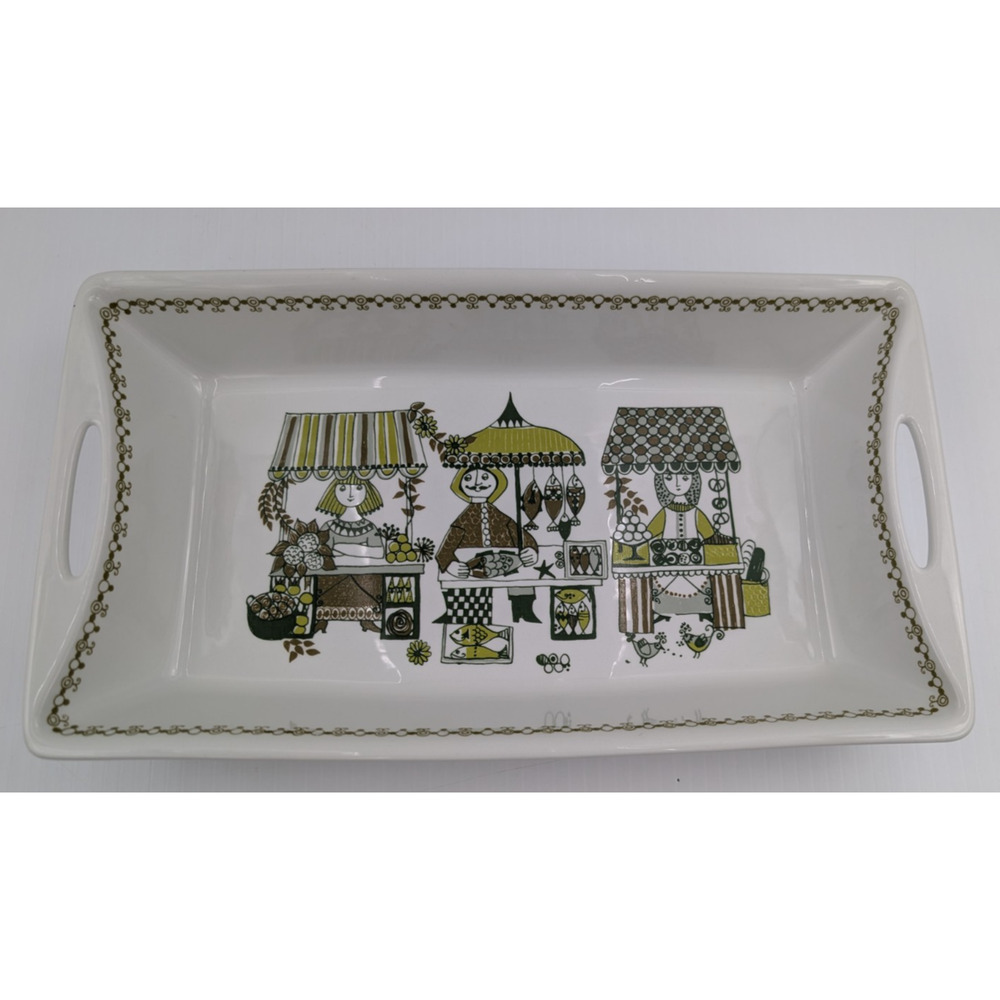 Figgjo Flint Turi Design Norway Market Baking Dish Rectangular w Handles 12-3/8"